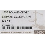 GG, 1 grosz 1939 - NGC MS63