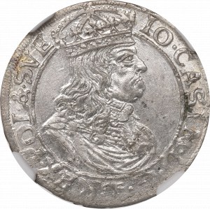 John II Casimir, 6 groschen 1659, Cracow - NGC MS61