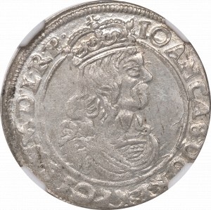 John II Casimir, 6 groschen 1663, Bromberg - NGC MS63