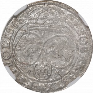 John II Casimir, 6 groschen 1663, Bromberg - NGC MS63
