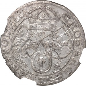 John II Casimir, 6 groschen 1660, Cracow - NGC AU Details