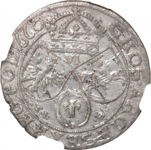 John II Casimir, 6 groschen 1660, Cracow - NGC AU Details