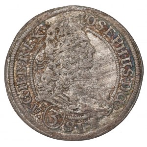 Schlesien under Habsburg, Joseph I, 3 kreuzer 1707, Brieg