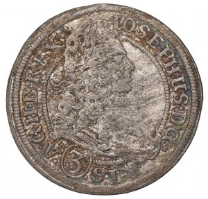 Schlesien under Habsburg, Joseph I, 3 kreuzer 1707, Brieg