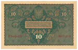 II RP, 10 Polish marks 1919 II Serja CG