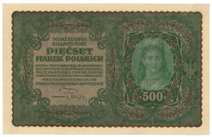 II RP, 500 Polish marks 1919 II Series L - RARE