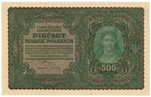 II RP, 500 Polish marks 1919 II Series L - RARE