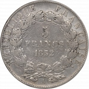 Frankreich, 5 Francs 1852 - GCN