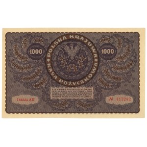 II RP, 1000 marek polskich 1919 I Serja AK