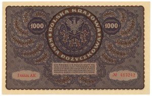 II RP, 1000 Polish marks 1919 1st Series AK.