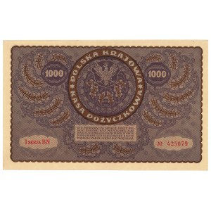 II RP, 1000 polských marek 1919 1. série BN