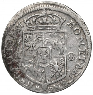 John II Casimir, 18 groschen 1651, Fraustadt