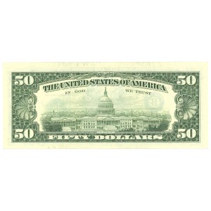 USA, 50 dolarów 1993, seria B/C z gwiazdką, Withrow & Bentson