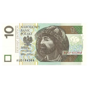 10 złotych 2012 AU - seria przejściowa