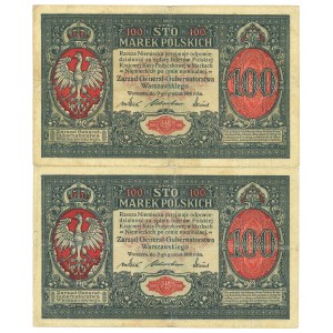 100 marek 1916 Generał - Zestaw 2 egz.