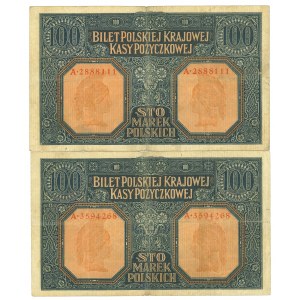 100 marek 1916 Generał - Zestaw 2 egz.