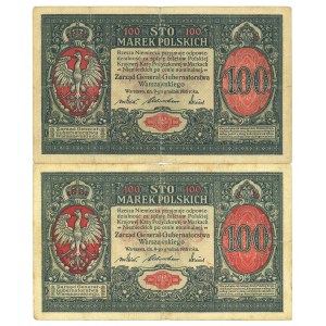 100 marek 1916 Generał - Zestaw 2 egz.