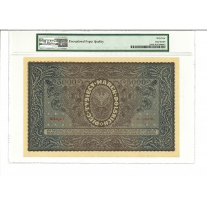 II RP, 5000 marek polskich 1920 III Serja I - PMG 64 EPQ