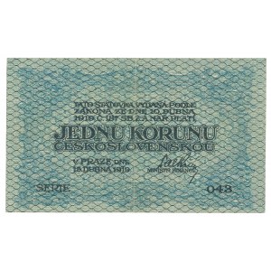 Czechosłowacja, 1 korona 1919