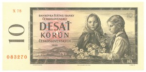 Czechosłowacja, Zestaw 10 koron 1960