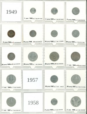 People's Republic of Poland/IIIRP, Collection of coins 1949-2024 - including the rarest + a set of twos !