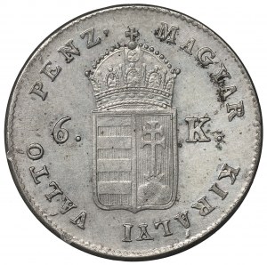 Hungary, 6 kreuzer 1849