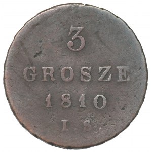 Księstwo Warszawskie, 3 grosze 1810 IS