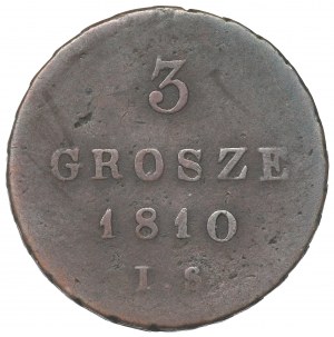 Duchy of Warsaw, 3 groszy 1810 IS