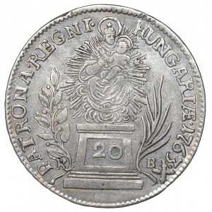 Ungarn, 20 krajcars 1763