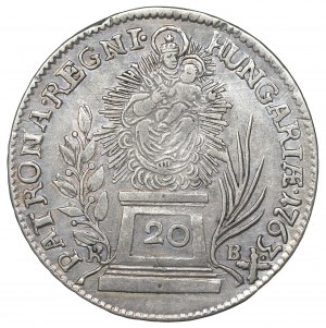 Hungary, 20 kreuzer 1763