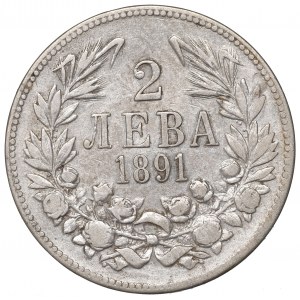 Bulgary, 2 leva 1891