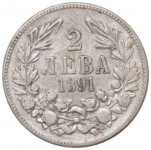 Bulgary, 2 leva 1891