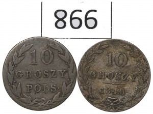 Russian partition, Set of 10 pennies 1820-40