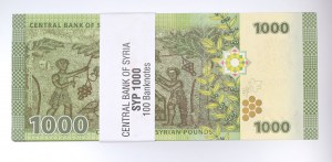 Syria, 1000 Pounds - Bank Packet of 100 pcs