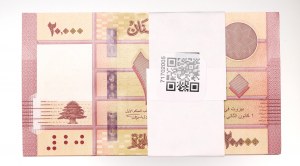 Lebanon, 20,000 livres - bank package of 100 pcs