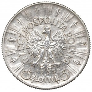 II Republic of Poland, 5 zloty 1938 Pilsudski