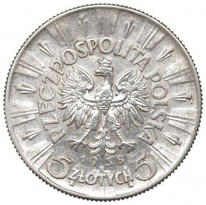 II Republic of Poland, 5 zloty 1938 Pilsudski