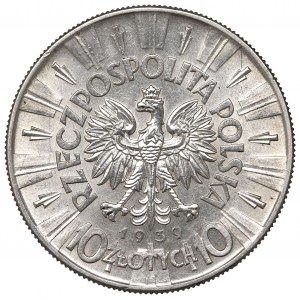 II Republic of Poland, 10 zloty 1939 Pilsudski