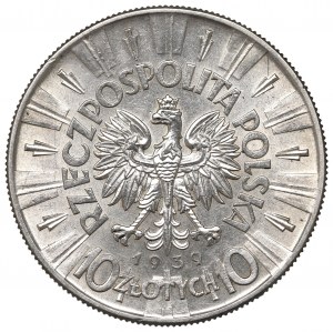 II Republic of Poland, 10 zloty 1939 Pilsudski