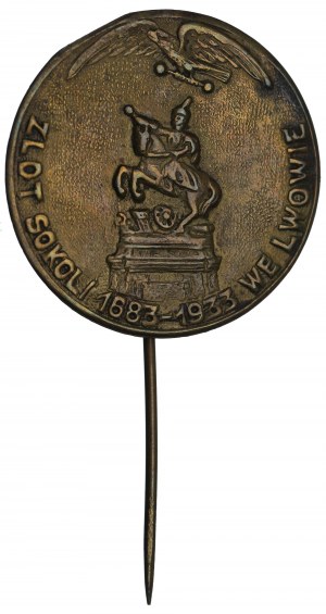 II RP, Badge of Sokol Rally in Lviv 1933