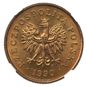 III RP, 5 groszy 1990 - NGC MS66