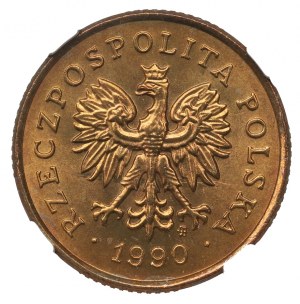 Third Republic, 5 pennies 1990 - NGC MS66