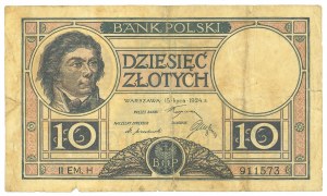II RP, 10 gold 15.07.1924, II EM. H
