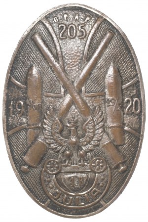 II RP, Battery badge Julia 205 Volunteer Field Artillery Regiment