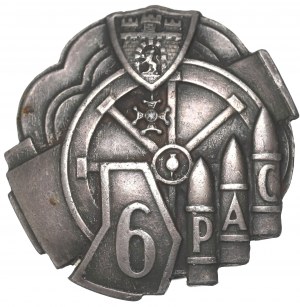 Poland, Badge of the 6th Heavy Artillery Regiment - made by engraver