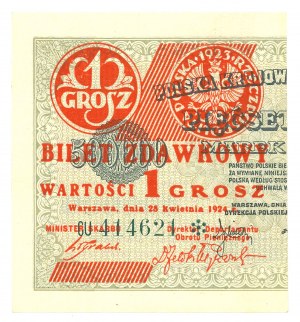 II RP, 1 penny 1924 CU - left half