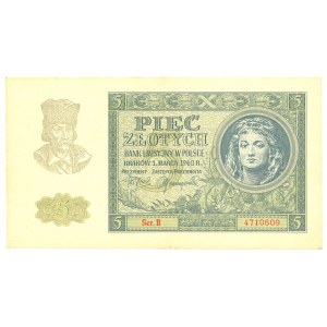 GG, 5 złotych 1940 B