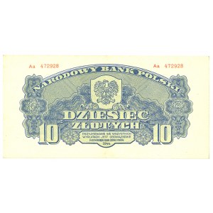 PRL, 10 złotych 1944 , ...owe Aa