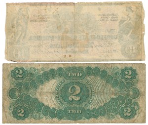 USA, $2 1917 and $10 1861 - set of 2 copies.