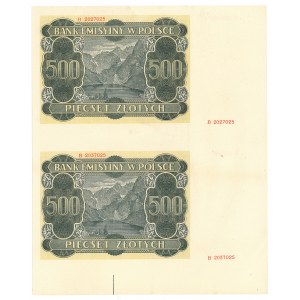 GG, 500 złotych 1940 - fragment arkusza